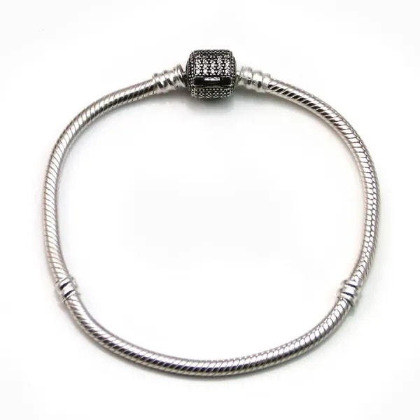 925 sterling silver & zirconium bracelet 19cmx2.9mm x 1pc