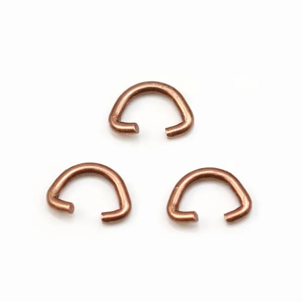 Bélière de couleur cuivre, en forme de triangle arrondi, 5x7mm x 10pcs