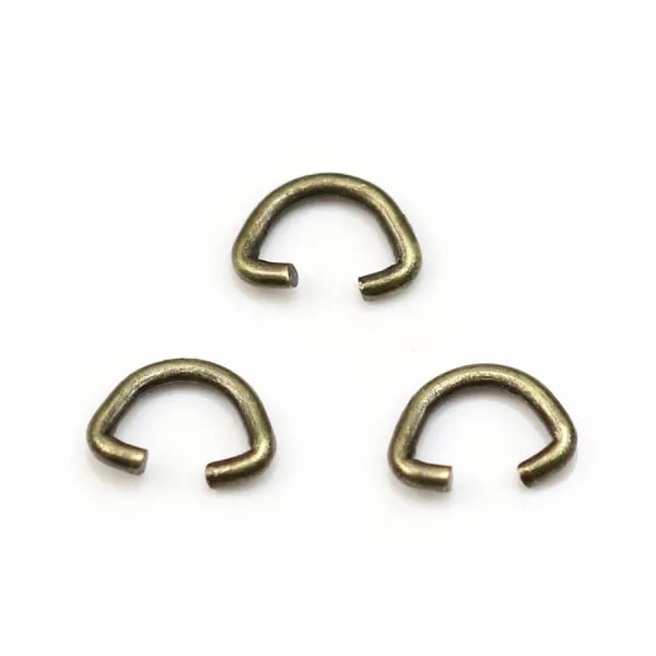 Bélière de couleur laiton, en forme de triangle arrondi, 5 * 7mm x 10pcs