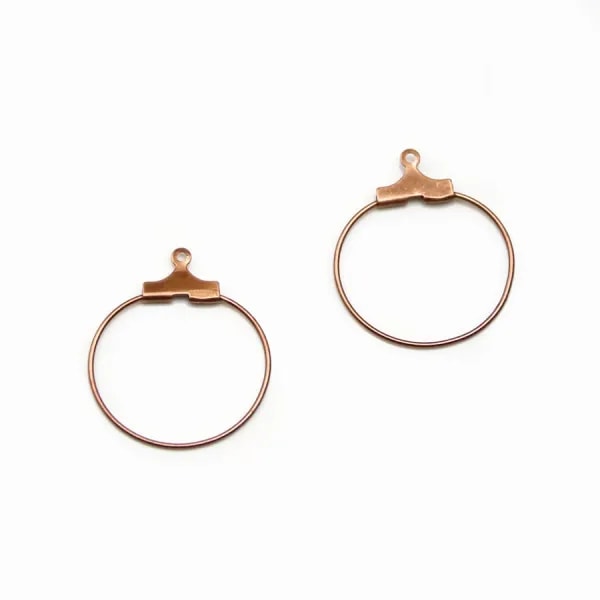 Créole pour crochet cuivre  20mm x 20pcs