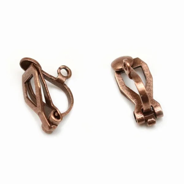 Clip support cuivre 6x14mm x 10pcs