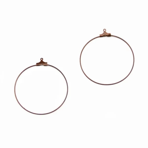 Créole pour crochet cuivre 40mm x 10pcs