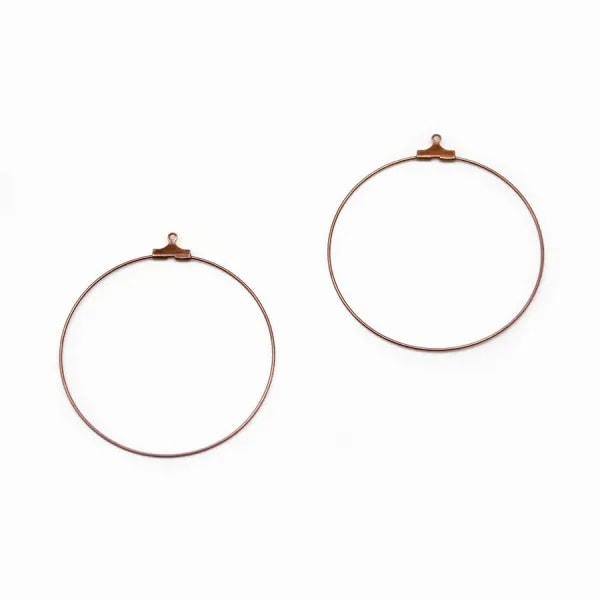 Créole pour crochet cuivre 50mm  x 20pcs