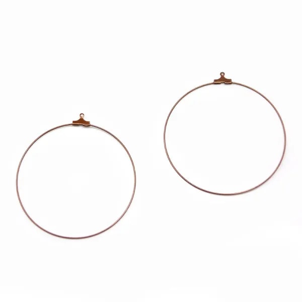 Créole pour crochet cuivre 60mm x 20pcs
