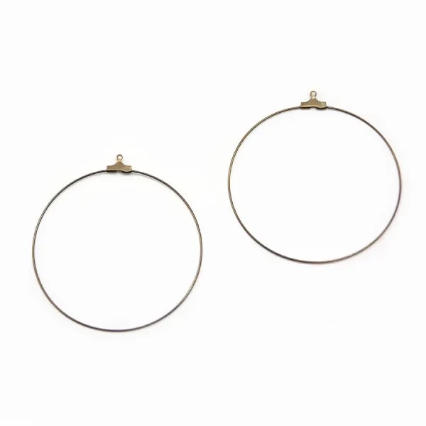 Créole pour crochet bronze 60mm x 20pcs
