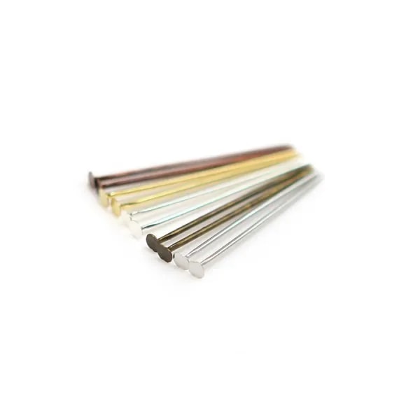Clou en métal, avec en finition une "tête" plate,  0.6 * 20mm x 200pcs