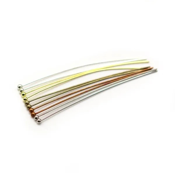 Clou en métal, à tête en forme de boule ronde, 0.6 * 50mm x 200pcs