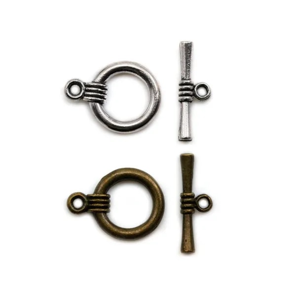 Fermoir "OxT" en métal 14mm x 2pcs