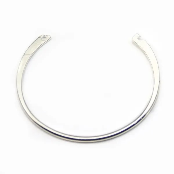 Flexible bangle, in silver-colored, 64mm x 1pc