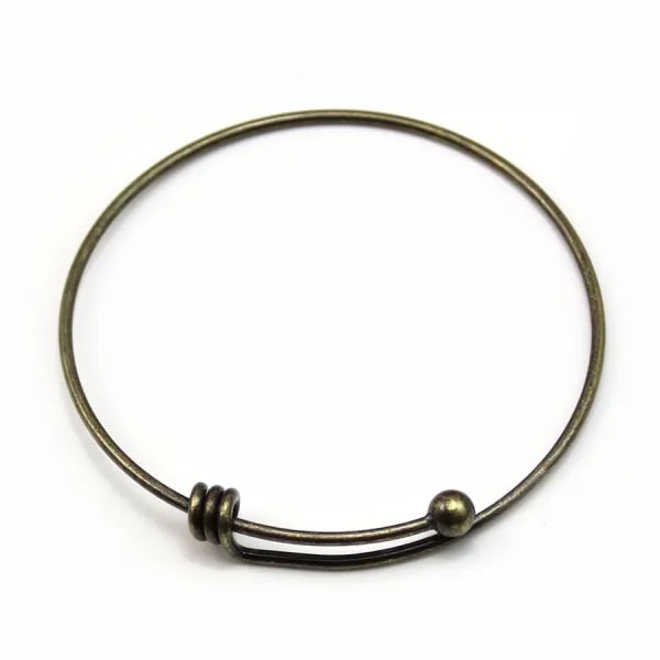 Bracelet réglable, en métal de couleur laiton, 68mm x 1pc