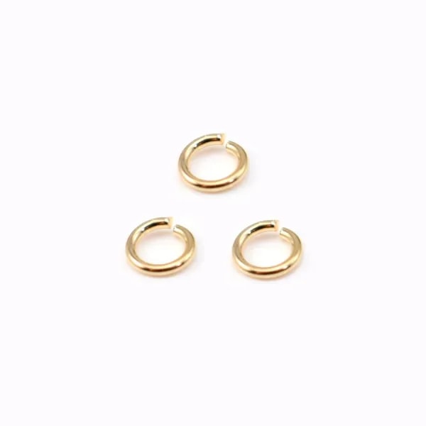 Venner open round rings by "flash" Gold on brass 0.8x5mm x 25pcs