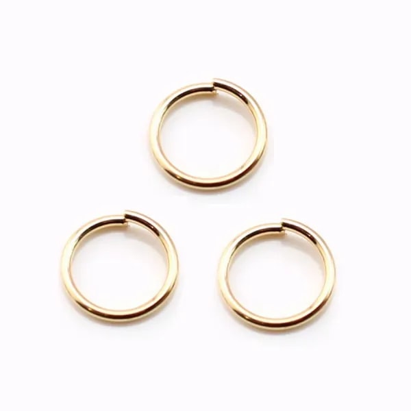 Anneaux ouverts plaqué par "flash" or sur laiton 0.8x8mm x 40pcs