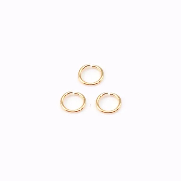 Anneaux ouverts plaqués par "flash" or sur laiton 0.5x4mm x 50pcs