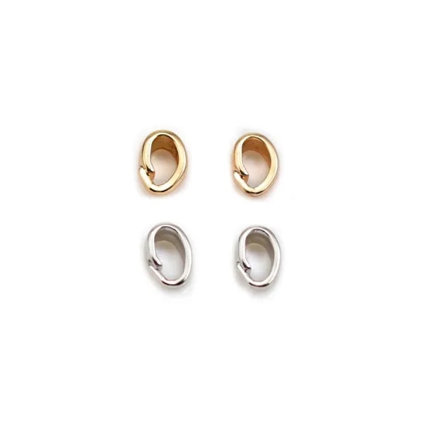 Bélière Plaquée par "flash" or sur laiton 4x9.5mm x 5pcs
