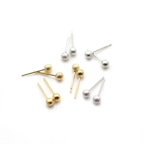 Clou d'oreille en boule 4mm  x 10pcs