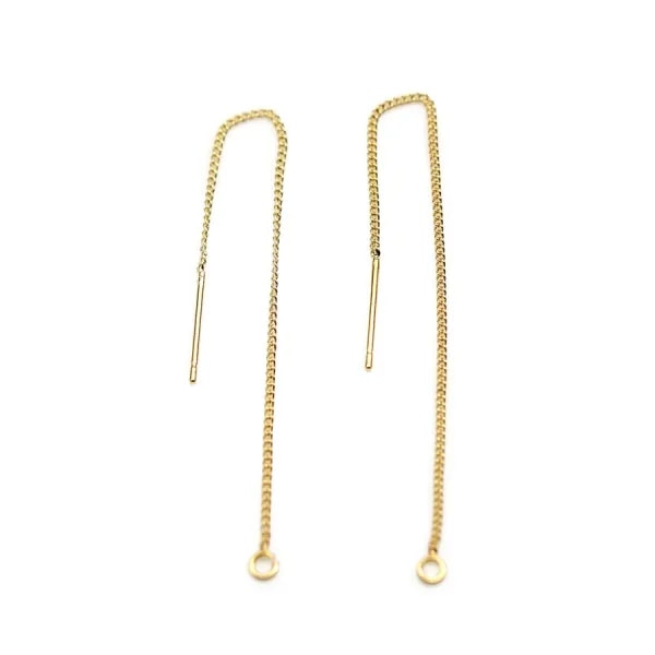 Earrings  by "flash" Gold on brass 2.7x16mm x 2pcs