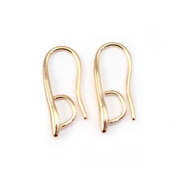Hook earrings  by "flash" Gold on brass 2.5x13mm x 2pcs