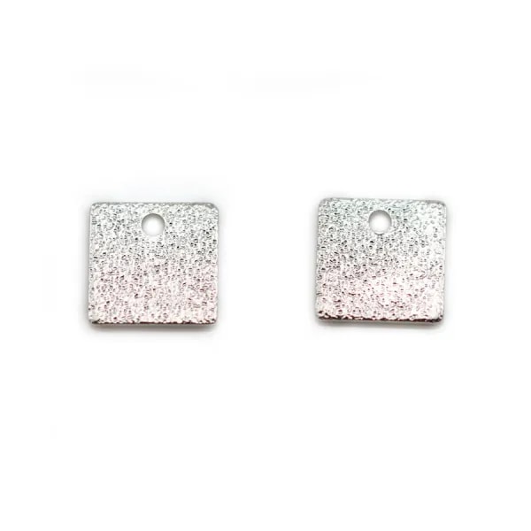 Breloque en forme ronde martelé, plaquée par "flash" or sur laiton 8mm x 10pcs