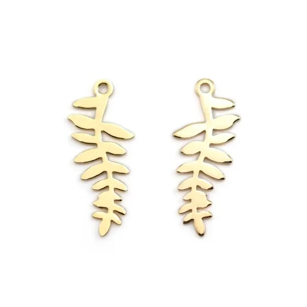 Mustache charm by "flash" gold on brass  5.5x10mm x 5pcs