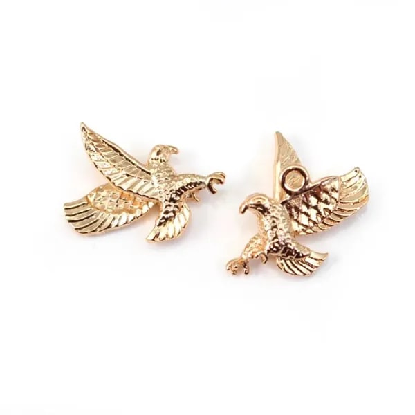  Hawk  by "flash" Gold on brass 10x12mm x1pc