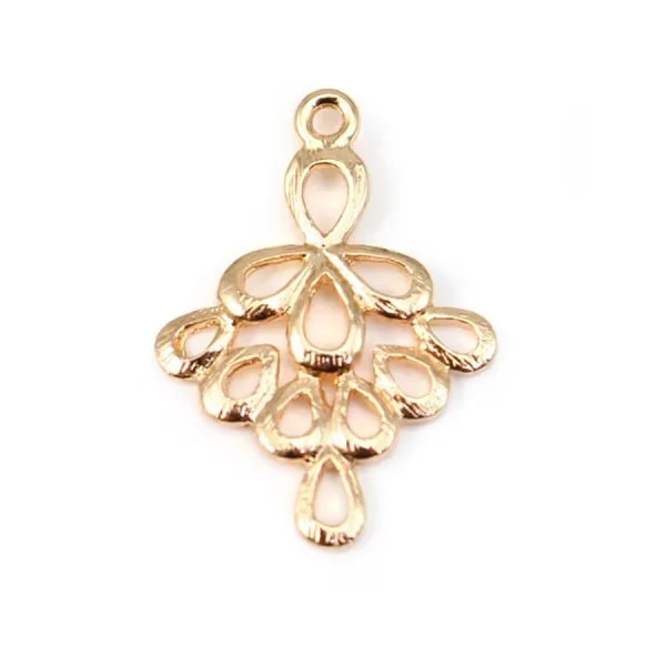  Pendant  Fanty by "flash" Gold on brass 17.5x24mm x1pc
