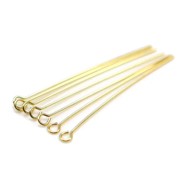 Clous d'oreille chaton Plaquée par "flash" or sur laiton 5.5x15mm x 2pcs