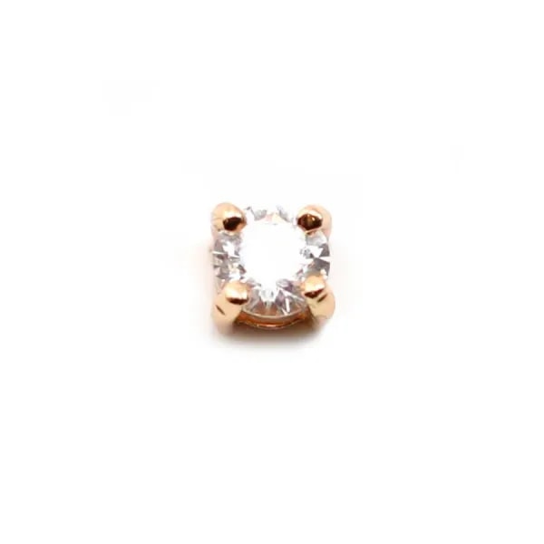 Intercalaire zirconium plaqué par "flash" or sur laiton 4mm x 4pcs