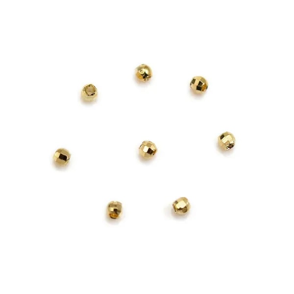 Striated spacer, plated by "flash" gold on brass, 1.8x2.4mm x 30pcs