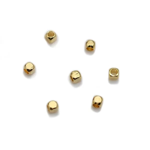Striated spacer, plated by "flash" gold on brass, 1.8x2.4mm x 30pcs
