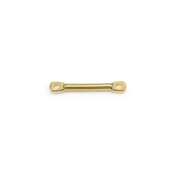 Intercalaire en forme de tube 1.5x20mm , plaqué par "flash" or sur laiton x 10pcs