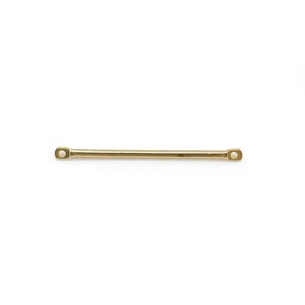 Intercalaire en forme de tube 1.5x30mm , plaqué par "flash" or sur laiton x  10pcs