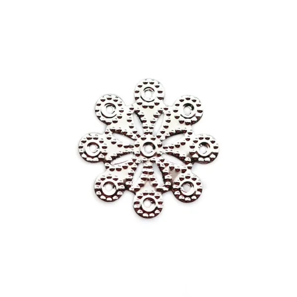 Charm in the shape of a moon, plated by "flash" gold on brass 9.5x11mm x 6pcs