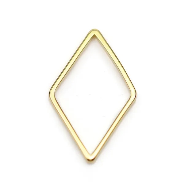 Snowflake pendant plated "flash" gold brass 5.8mm x 8pcs