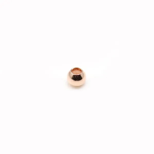 Perle facetté, plaqué par "flash" or rose sur laiton, 0.8 * 2mm x 200pcs