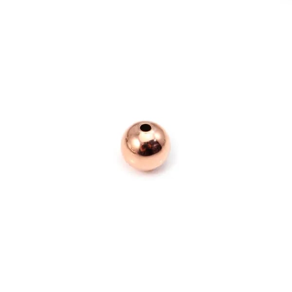 Boule Plaquée par "flash" or rose sur laiton 1.4x5mm x 10pcs