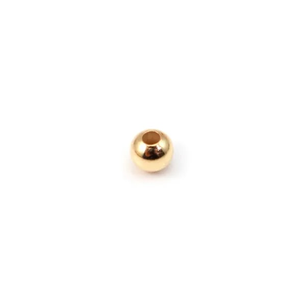 Boule Plaquée par "flash" or sur laiton 1.6x4mm x 20pcs
