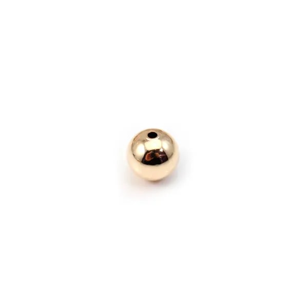 Boule Plaquée par "flash" or sur laiton 1.6x5mm x 4pcs
