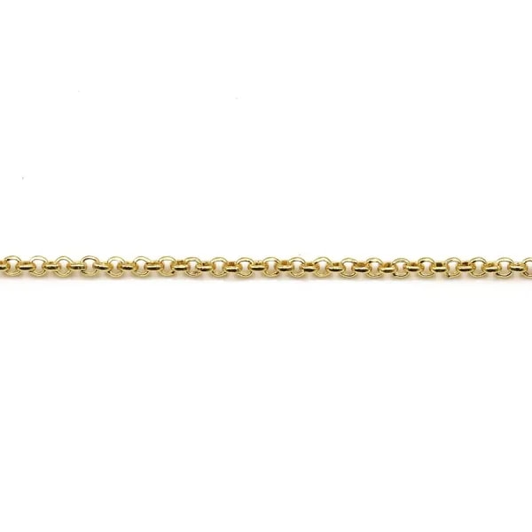 Chain in jaseron mesh, in flash gold, mesh measuring 1.7mm x 1M