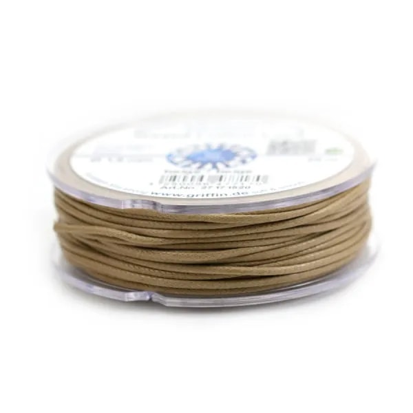 Cordonnet coton ciré beige 2.0mm  x 5m