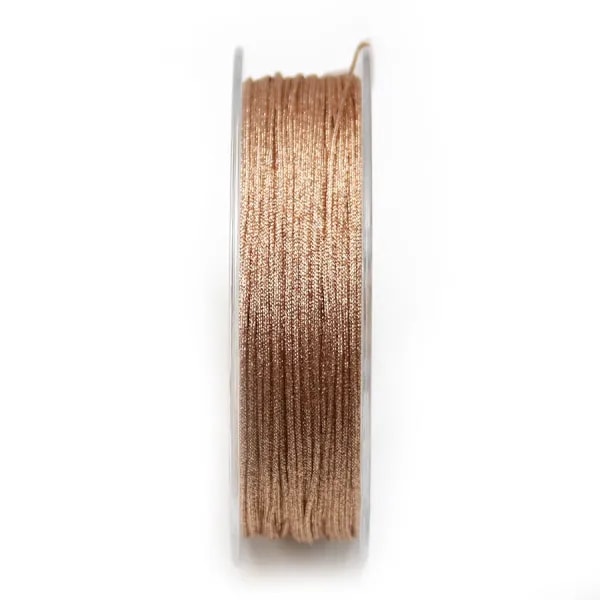 Fil polyester de couleur rose pailleté, 0.8mm x 29m