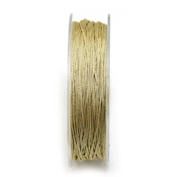 Light beige and glitter polyester thread, 0.8mm x 29m