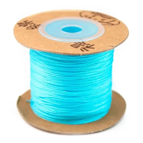 Fil polyester bleu turquoise 0.5 mm x 5m