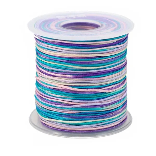 Fil polyester multicolore ton violet  0.8 mm x 5m