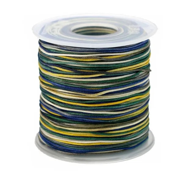Fil polyester multicolore ton gris kaki 0.8 mm x 5m