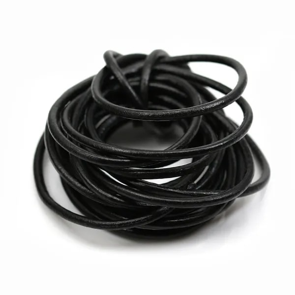 Fil leather black 1.0mm x 1m