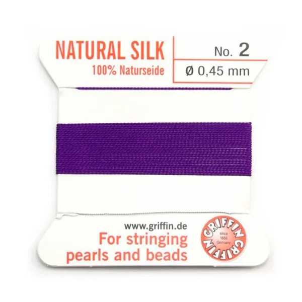 Fil du soie 0.45mm améthyste x 2m