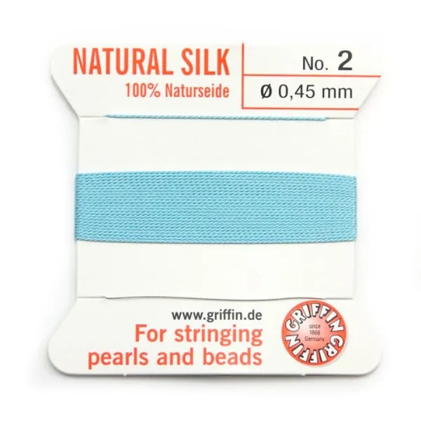 Fil du soie 0.45mm turquoise x 2m
