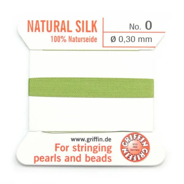 Fil du soie 0.3mm vert jade x 2m