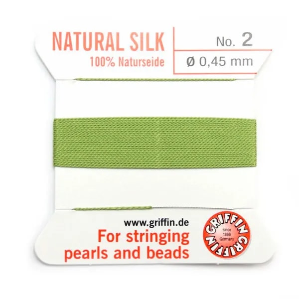 Fil du soie 0.45mm vert jade x 2m