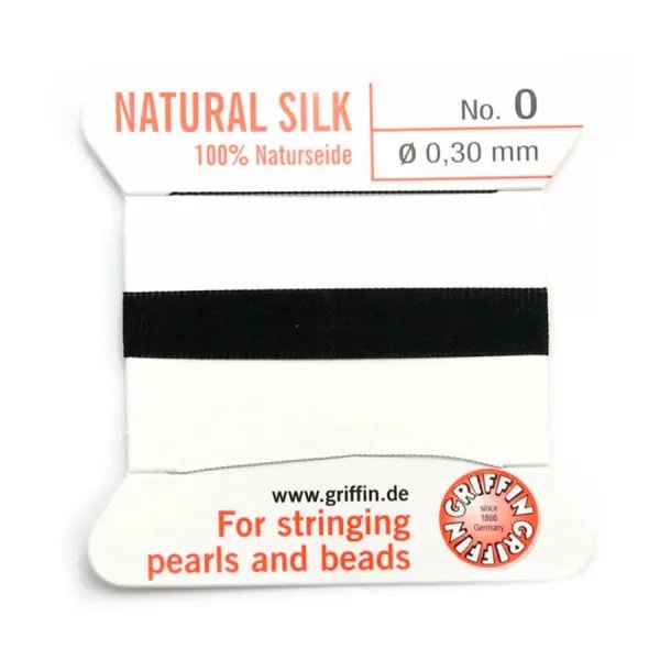 Fil du soie 0.3mm noir x 2m